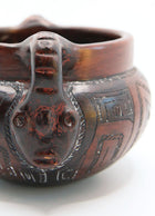 BRESIL - PETIT VASE MARAJOARA SIGNÉ AUX ANSES ANTHROPOMORPHES