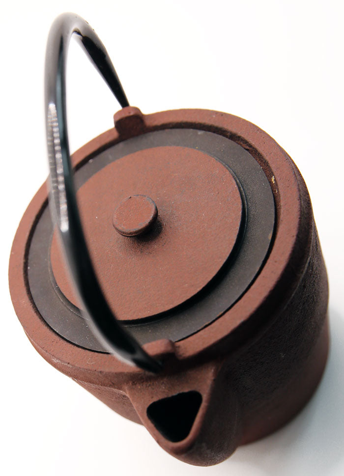 JAPON - THÉIÈRE EN FONTE WABI SABI À LA TEINTE CHOCOLAT AVEC FILTRE INOX
