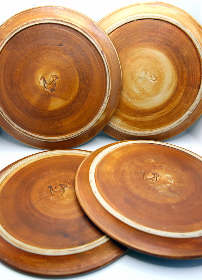 FRANCE - LOT DE 4 ASSIETTES CHAMPÊTRES DE LA COLOMBE (PYRÉNÉES ATLANTIQUES)