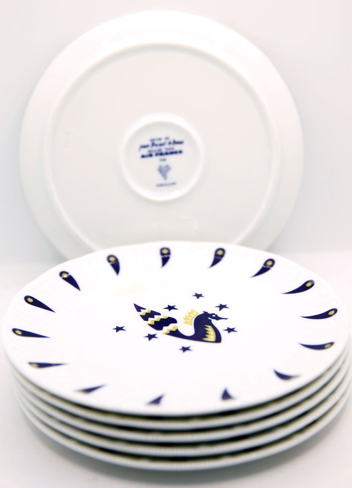 FRANCE - LOT DE 6 ASSIETTES JEAN PICART LE DOUX POUR LE CONCORDE D'AIR FRANCE