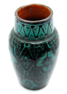 MAROC - VASE VINTAGE BLEU VERT DE SAFI