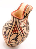 USA - VASE DE MARIAGE NATIF-AMÉRICAIN PUEBLO AUX MOTIFS NOIRS ET ROUGES