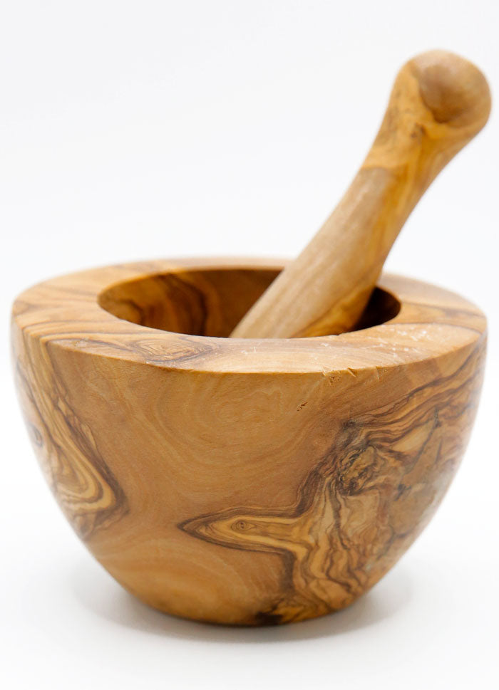 FRANCE - MORTIER PROVENÇAL ET SON PILON EN BOIS D'OLIVIER