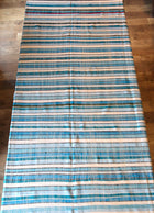 MAROC - COUVERTURE BERBERE VINTAGE LA BELLE BLEUE (2,50 × 1,75 m)