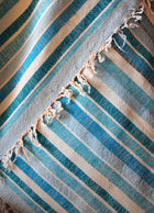 MAROC - COUVERTURE BERBERE VINTAGE LA BELLE BLEUE (2,50 × 1,75 m)