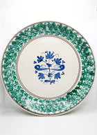 ITALIE - GRAND PLAT AUX FLEURS D'ERNESTO BORIA À CALTAGIRONE (SICILE)