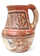 ALGÉRIE - PICHET BERBÈRE ANCIEN EN ARGILE ROUGE DE KABYLIE