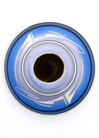 USA - VASE SOLIFLORE NAVAJO BLEU, NOIR ET BLANC D'ARIZONA