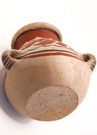 MEXIQUE - PETITE POTERIE GRISE À MOTIFS ROUGES ET NOIRS