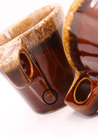 USA - SET DE 2 TASSES MARRON SEVENTIES HULL